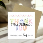 Personalised Thank You Card For Teachers Volunteers Colleagues