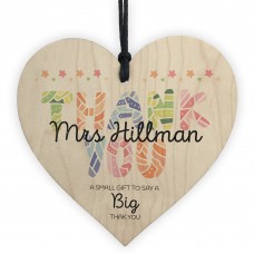 Personalised Thank You Gifts Wooden Heart Appreciation Gift 