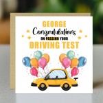 Personalised Congratulations On Passing Your Driving Test Card