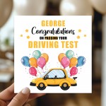 Personalised Congratulations On Passing Your Driving Test Card