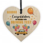 Personalised Congratulations Passed Driving Test Wooden Heart