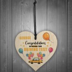 Personalised Congratulations Passed Driving Test Wooden Heart
