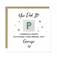 Personalised Driving Test Card Congratulations Card Passed Test