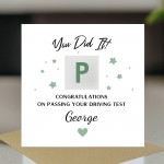 Personalised Driving Test Card Congratulations Card Passed Test