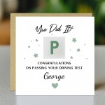 Personalised Driving Test Card Congratulations Card Passed Test