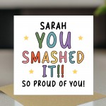 Personalised So Proud of You Card Passed GCSEs A-Levels Results 