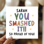 Personalised So Proud of You Card Passed GCSEs A-Levels Results 