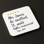 Personalised Excellent Teaching Assistant Coaster Apprecriation