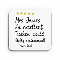 Personalised Excellent Teacher Coaster Teacher Appreciation Gift