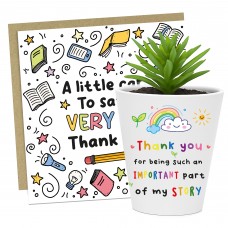 Thank You Gift Set For Teachers Teaching Plant Pot and Card