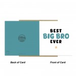 Card For Big Brother BEST BIG BRO EVER Card Big Brother Card