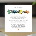 Special Thank You Card For Teacher Personalised Teacher Card