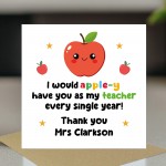 Funny Thank You Card For Teacher Appley Have You As My Teacher