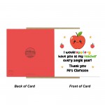 Funny Thank You Card For Teacher Appley Have You As My Teacher