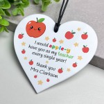 Funny Thank You Gift For Teacher Personalised Acrylic Heart Funny Thank You Gift For Teacher Personalised Acrylic Heart