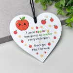 Funny Thank You Gift For Teacher Personalised Acrylic Heart Funny Thank You Gift For Teacher Personalised Acrylic Heart