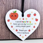 Funny Thank You Gift For Teacher Personalised Acrylic Heart Funny Thank You Gift For Teacher Personalised Acrylic Heart