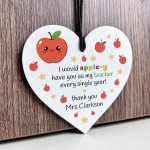Funny Thank You Gift For Teacher Personalised Acrylic Heart Funny Thank You Gift For Teacher Personalised Acrylic Heart