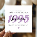 Personalised 30th Birthday Card For Mum Auntie Sister Friend