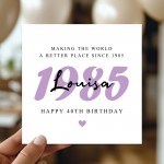 Personalised 40th Birthday Card For Mum Auntie Sister Friend