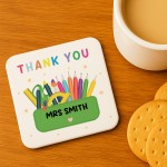 Thank You Gift For Teachers Tea Coffee Coaster Teacher Leaving Thank You Gift For Teachers Tea Coffee Coaster Teacher Leaving