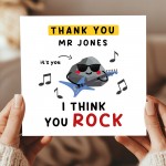 Personalised Teacher Card With Kraft Envelope YOU ROCK Card