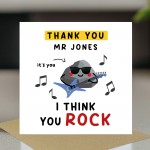 Personalised Teacher Card With Kraft Envelope YOU ROCK Card