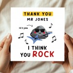 Personalised Teacher Card With Kraft Envelope YOU ROCK Card