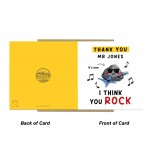 Personalised Teacher Card With Kraft Envelope YOU ROCK Card