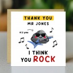 Personalised Teacher Card With Kraft Envelope YOU ROCK Card