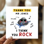 Personalised Teacher Card With Kraft Envelope YOU ROCK Card