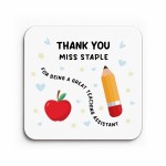 Personalised Thanks For Being A Great Teaching Assistant Coaster Personalised Thanks For Being A Great Teaching Assistant Coaster