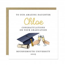 Personalised Graduation Card For Daughter From Mum and Dad