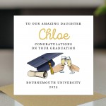 Personalised Graduation Card For Daughter From Mum and Dad
