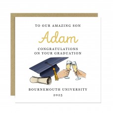 Personalised Graduation Card For Son Congratulations Graduate