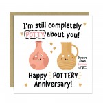 9th Anniversary Gift Set Plant Pot and Card Pottery Anniversary