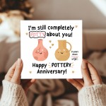 9th Anniversary Gift Set Plant Pot and Card Pottery Anniversary