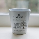 Personalised 10th Anniversary Gift Husband Wife Wedding Plant Po