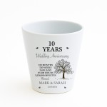 Personalised 10th Anniversary Gift Husband Wife Wedding Plant Po