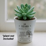 Personalised 10th Anniversary Gift Husband Wife Wedding Plant Po
