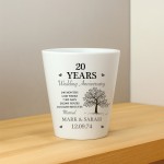 Personalised 20th Anniversary Gift Husband Wife Plant Pot