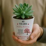 Personalised 40th Anniversary Gift Husband Wife Ruby Wedding