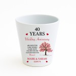 Personalised 40th Anniversary Gift Husband Wife Ruby Wedding