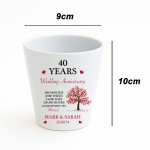 Personalised 40th Anniversary Gift Husband Wife Ruby Wedding