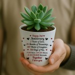 2nd Anniversary Present Gift Set Plant Pot and Card Second