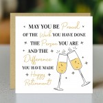 Retirement Card 145x145mm With Kraft Envelope Happy Retiremen