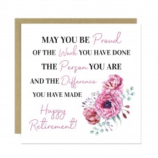 Happy Retirement Card For Colleague Friend Card Kraft Envelope