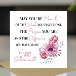Happy Retirement Card For Colleague Friend Card Kraft Envelope