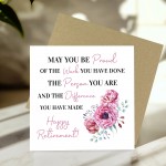 Happy Retirement Card For Colleague Friend Card Kraft Envelope