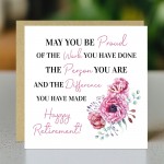 Happy Retirement Card For Colleague Friend Card Kraft Envelope